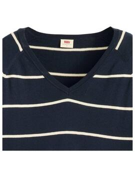 Jersey Levi's® azul marino de rayas para mujer