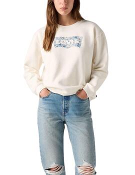 Sudadera Levi's® de cuello redondo para mujer con logotipo