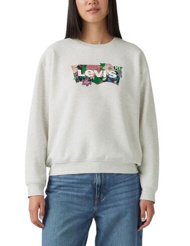 Sudadera Levi's® de cuello redondo para mujer con logotipo