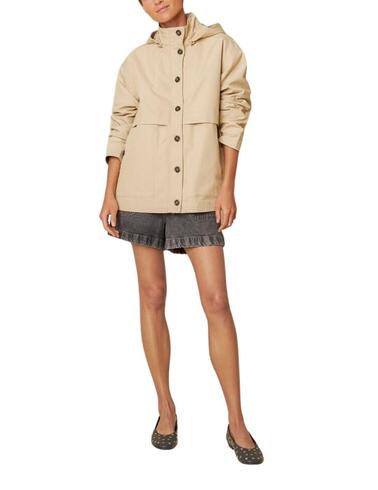 Gabardina Indi & Cold water repelent beige de mujer