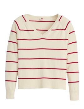 Jersey Levi's® beige de rayas para mujer