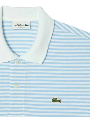 Polo Lacoste Original de manga corta a rayas para hombre