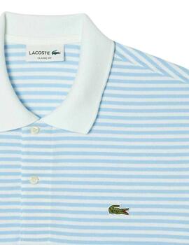 Polo Lacoste Original de manga corta a rayas para hombre