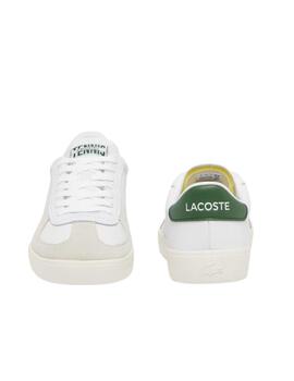 Zapatillas Lacoste Baseshot Pro de piel blanca de hombre