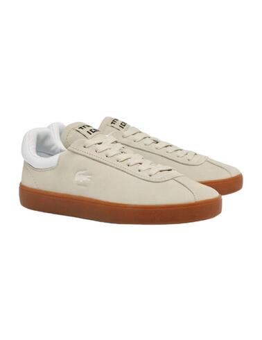 Zapatillas Lacoste Baseshot en ante beige de mujer