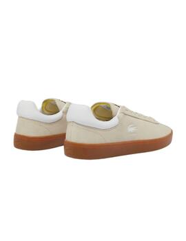 Zapatillas Lacoste Baseshot en ante beige de mujer