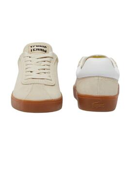 Zapatillas Lacoste Baseshot en ante beige de mujer