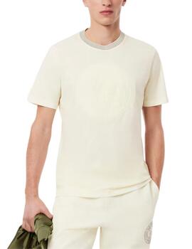 Camiseta Lacoste bordada de manga corta para hombre