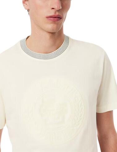 Camiseta Lacoste bordada de manga corta para hombre