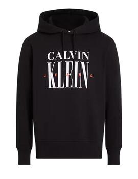 Sudadera Calvin Klein con monograma XL y capucha de hombre