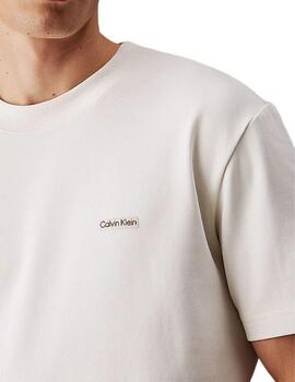 Camiseta Calvin Klein de algodón con insignia de hombre