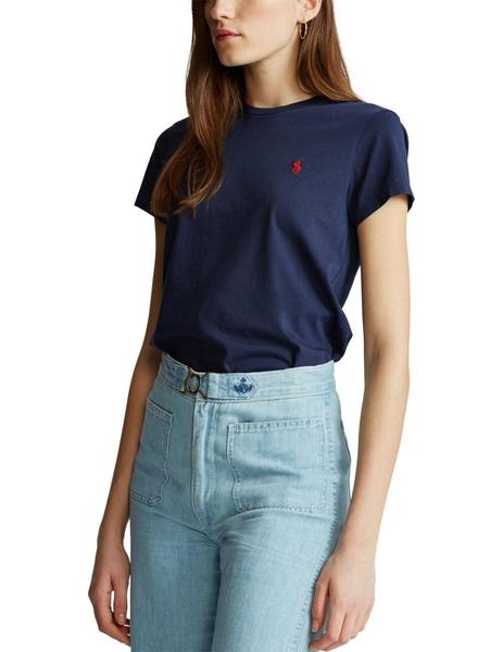 Camiseta básica de mujer con logo en el pecho