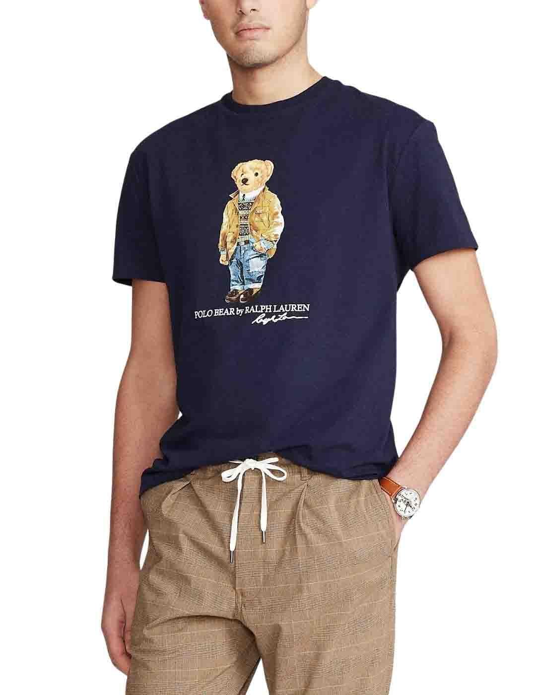 influenza empresario cirujano Camiseta Polo Ralph Lauren Polo Bear Custom Slim Fit mar