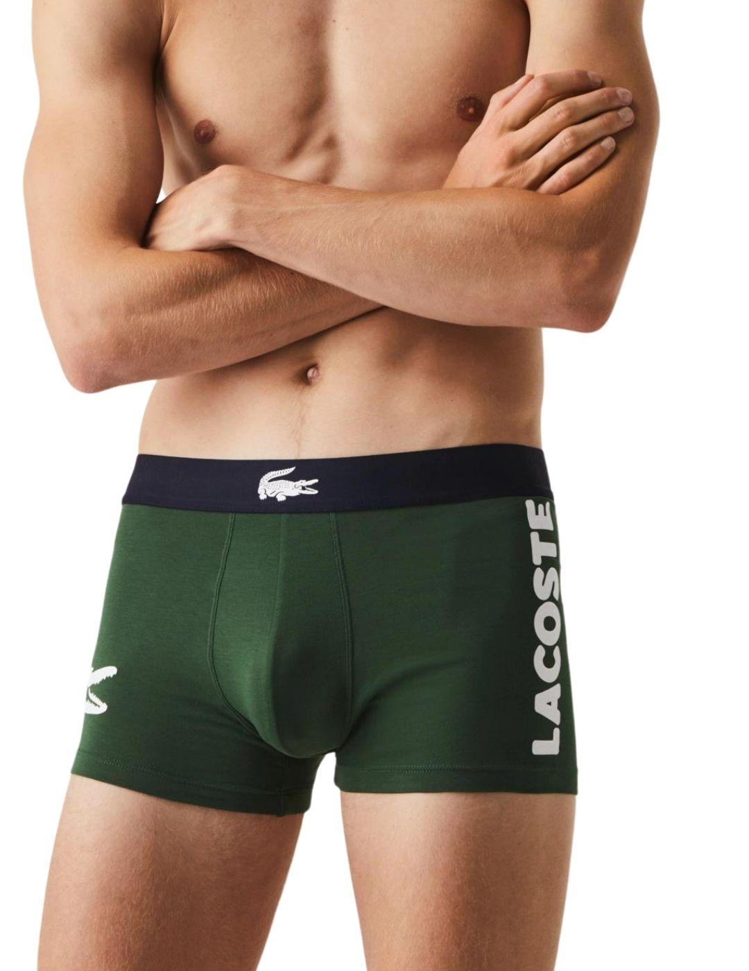 Pack de 3 calzoncillos Lacoste de algodón con elastano